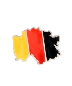 Belgium Flag Map Enamel Pin