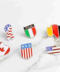 Stars and Stripes American Flag USA Map Enamel Pin - Image 6