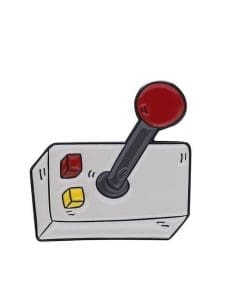 Classic Video Game Joystick Enamel Pin
