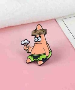 Alternative view of Spongebob 'Patrick with Board' Enamel Pin