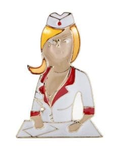 Medical Nurse 'WWII Pinup' Enamel Pin