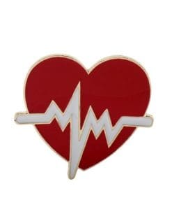 Alternative view of Heart Logo Enamel Pin
