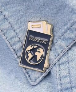 Alternative view of Passport 'Ready to Travel' Enamel Pin