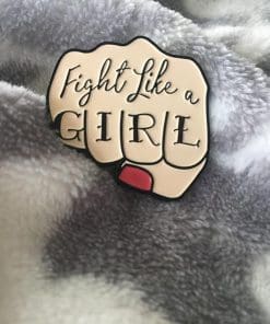 Alternative view of Fight Like A Girl 'Fist' Enamel Pin