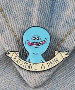 Alternative view of Rick and Morty 'Meeseeks' Enamel Pin