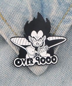 Alternative view of Dragon Ball Z 'Vegeta | Over 9000' Enamel Pin