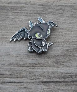 Alternative view of How to Train Your Dragon 'Baby Toothless' Enamel Pin
