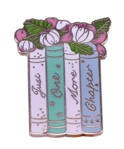 Cute 'Just One More Chapter' Books Enamel Pin