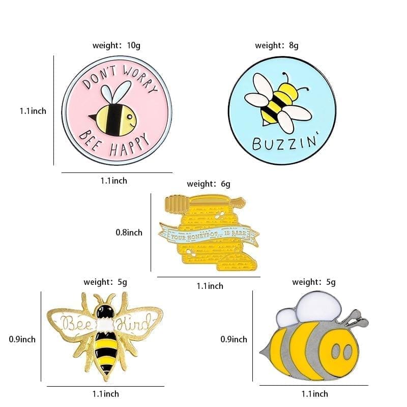 Bees and Butterfly set of 3 Enamel Pin - Image 7