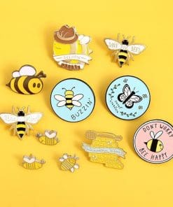 Bees and Butterfly set of 3 Enamel Pin - Image 6