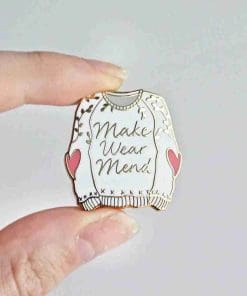Weave Sweater 'Make Wear Mend' Enamel Pin