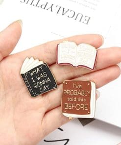 Alternative view of Ironic Library Book 'I Probably Said This Before' Enamel Pin