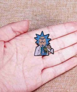 Alternative view of Rick and Morty 'Smoking' Enamel Pin
