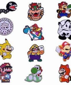 Alternative view of Super Mario Bros 'Mario Kart | Bowser Checker Flag' Enamel Pin