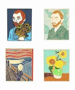 Alternative view of Van Gogh 'Oil Painting' Enamel Pin