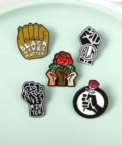 Black Lives Matter BLM '1.0' Enamel Pin - Image 4