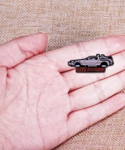 Alternative view of Back to the Future 'DeLorean | We Don't Need Roads' Enamel Pin