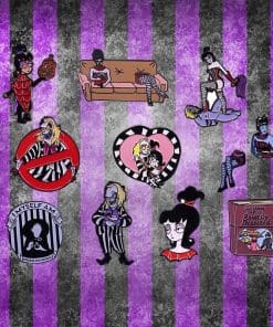 Alternative view of Beetlejuice Set Enamel Pin