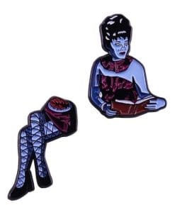 Alternative view of Beetlejuice 'Half Woman' Enamel Pin