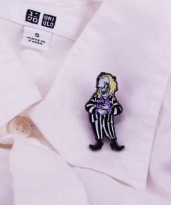 Alternative view of Beetlejuice 'Scheming' Enamel Pin