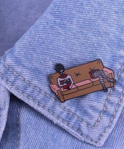 Alternative view of Beetlejuice 'Half Woman | Couch' Enamel Pin