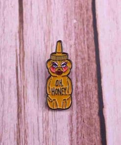 Alternative view of RuPaul's Drag 'Oh Honey' Race Enamel Pin