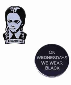 Alternative view of The Addams Family 'On Wednesdays We Wear Black' Enamel Pin