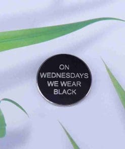 The Addams Family 'On Wednesdays We Wear Black' Enamel Pin - Image 3