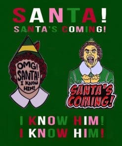 Alternative view of Elf 'Santa's Coming' Enamel Pin