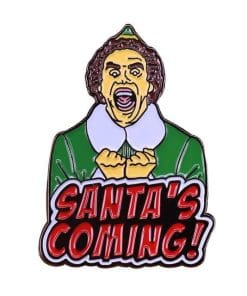 Elf 'Santa's Coming' Enamel Pin