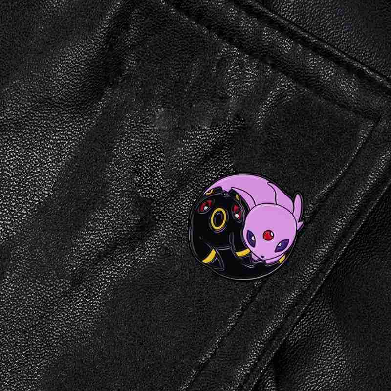 Pokemon 'Umbreon | Espeon | Yin and Yang' Enamel Pin - Image 2