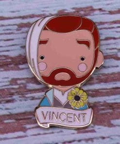 Alternative view of Van Gogh 'Vincent' Enamel Pin