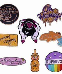 Alternative view of RuPaul's Drag Race 'Spill the Tea' Enamel Pin