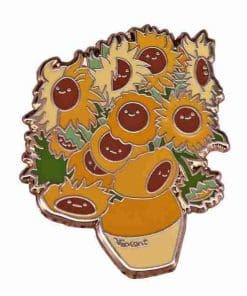 Alternative view of Van Gogh 'Sunflowers' Enamel Pin