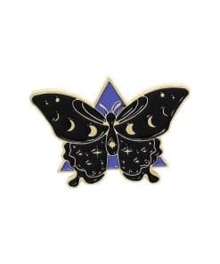 Moth 'Gothic | Black' Enamel Pin