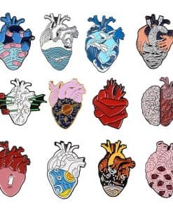 Anatomical Heart 'Cat Overload' Enamel Pin - Image 4