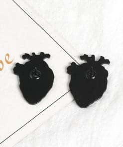 Anatomical Human Heart 'Rose & Love' Enamel Pin - Image 3