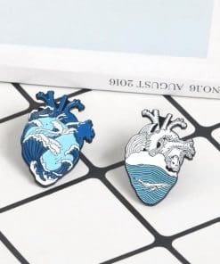 Anatomical Human Organ 'Painted Heart ver.5' Enamel Pin - Image 3