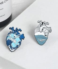 Anatomical Human Organ 'Painted Heart ver.5' Enamel Pin - Image 7