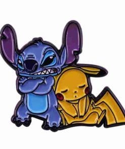 Alternative view of Pokemon 'Stitch | Pikachu' Enamel Pin