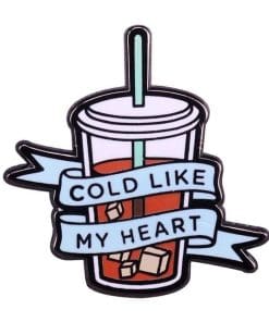 Iced Coffee 'Cold Like My Heart' Enamel Pin