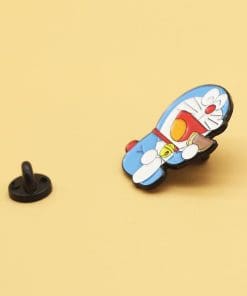 Alternative view of Doraemon 'Eating Bisucits' Enamel Pin