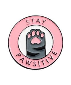 Cats Club 'Stay Pawsitive' Enamel Pin