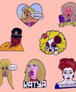 Alternative view of Rupaul's Drag Race 'Rupaul | Andre Charles' Enamel Pin