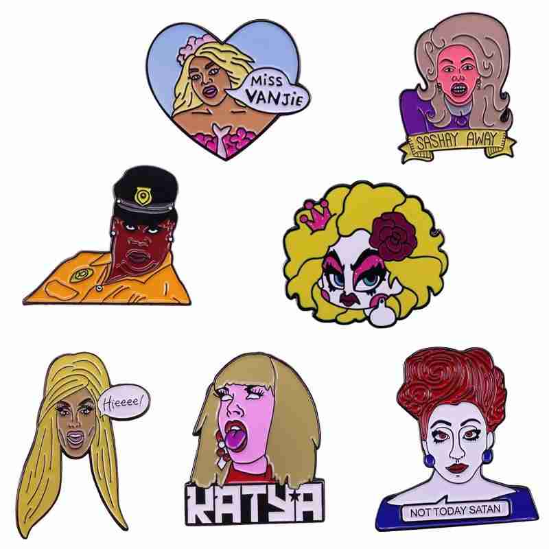 Rupaul's Drag Race 'Violet Chachki | Not Today Satan' Enamel Pin - Image 4