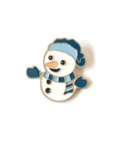 Alternative view of Christmas 'Snowman' Enamel Pin