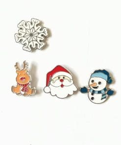 Alternative view of Christmas 'Northlight Snowflake' Enamel Pin