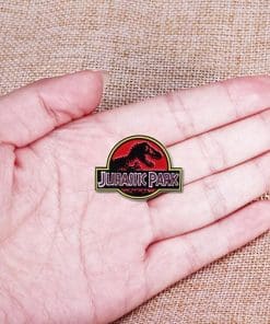 Alternative view of Jurassic Park Logo Enamel Pin