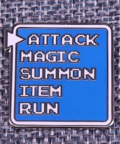Final Fantasy 7 'Attack Magic Summon Item Run' Enamel Pin