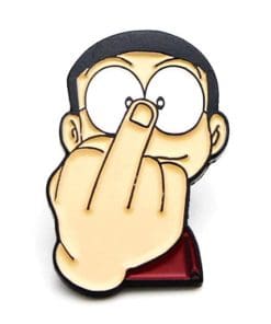Alternative view of Doraemon 'Nobita | F U' Enamel Pin